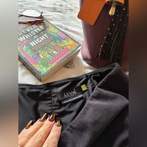 Lyssé Black Faux Suede Leggings - Size L